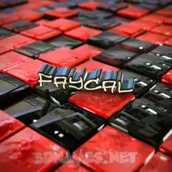 faycal in Red Checkered style - 3D name wallpaper