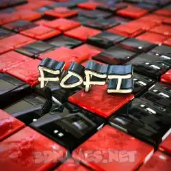 fofi in Red Checkered style - 3D name wallpaper
