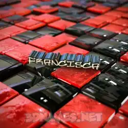 francisca in Red Checkered style - 3D name wallpaper