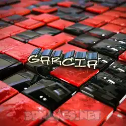 garcia in Red Checkered style - 3D name wallpaper