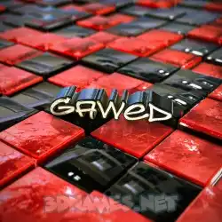 gawed in Red Checkered style - 3D name wallpaper