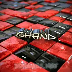ghand in Red Checkered style - 3D name wallpaper