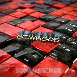 giwrgos in Red Checkered style - 3D name wallpaper
