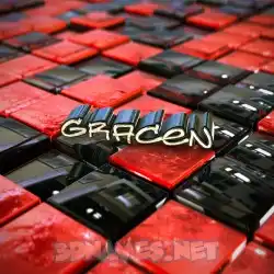 gracen in Red Checkered style - 3D name wallpaper