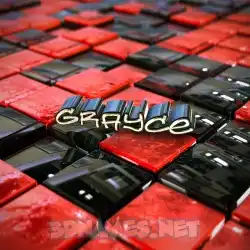 grayce in Red Checkered style - 3D name wallpaper