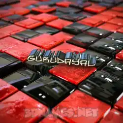 gurudayal in Red Checkered style - 3D name wallpaper