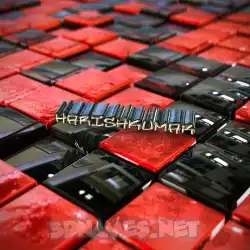 harishkumar in Red Checkered style - 3D name wallpaper