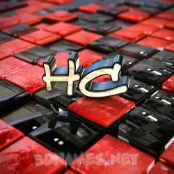 hc in Red Checkered style - 3D name wallpaper