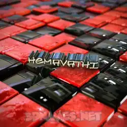 hemavathi in Red Checkered style - 3D name wallpaper