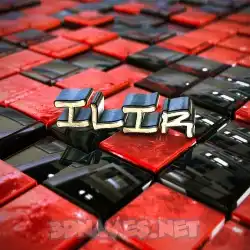 ilir in Red Checkered style - 3D name wallpaper