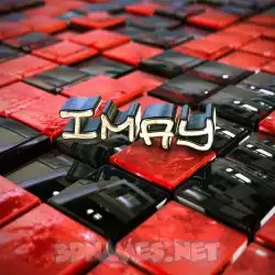 imay in Red Checkered style - 3D name wallpaper