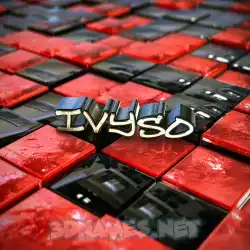 ivyso in Red Checkered style - 3D name wallpaper