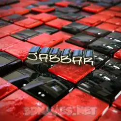 jabbar in Red Checkered style - 3D name wallpaper