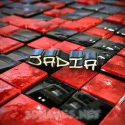 jadia in Red Checkered style - 3D name wallpaper