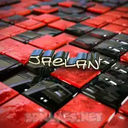 jaelan in Red Checkered style - 3D name wallpaper