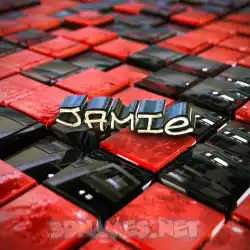 jamie in Red Checkered style - 3D name wallpaper