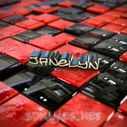 janelyn in Red Checkered style - 3D name wallpaper