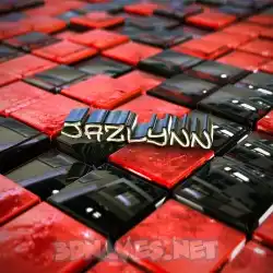 jazlynn in Red Checkered style - 3D name wallpaper