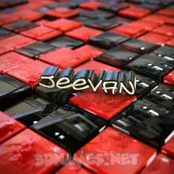 jeevan in Red Checkered style - 3D name wallpaper