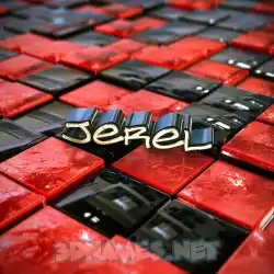 jerel in Red Checkered style - 3D name wallpaper