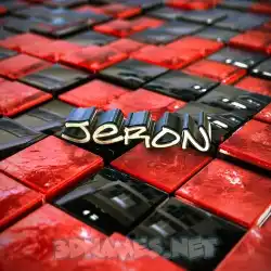 jeron in Red Checkered style - 3D name wallpaper
