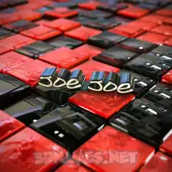 joe joe in Red Checkered style - 3D name wallpaper