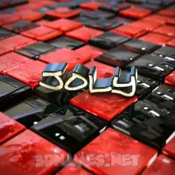 joly in Red Checkered style - 3D name wallpaper