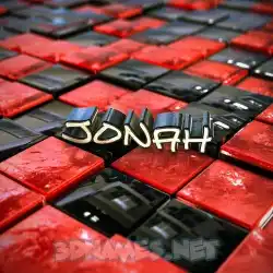 jonah in Red Checkered style - 3D name wallpaper