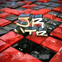jr ntr in Red Checkered style - 3D name wallpaper