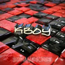 kboy in Red Checkered style - 3D name wallpaper