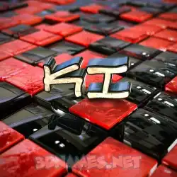 ki in Red Checkered style - 3D name wallpaper