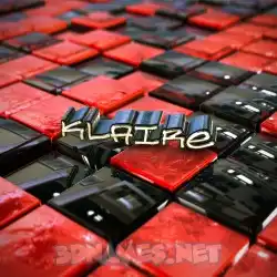 klaire in Red Checkered style - 3D name wallpaper