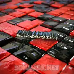 kuldeepsinh in Red Checkered style - 3D name wallpaper