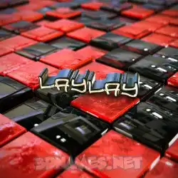 laylay in Red Checkered style - 3D name wallpaper