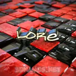 lore in Red Checkered style - 3D name wallpaper