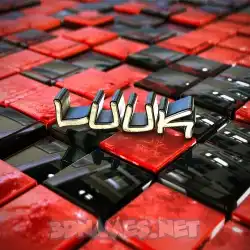 luuk in Red Checkered style - 3D name wallpaper