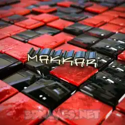 makkar in Red Checkered style - 3D name wallpaper