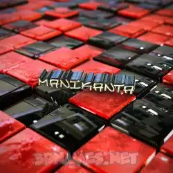 manikanta in Red Checkered style - 3D name wallpaper
