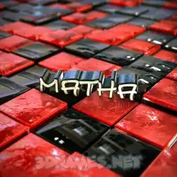 matha in Red Checkered style - 3D name wallpaper