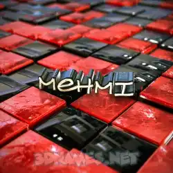 mehmi in Red Checkered style - 3D name wallpaper