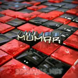 mumar in Red Checkered style - 3D name wallpaper