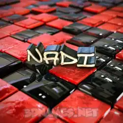 nadi in Red Checkered style - 3D name wallpaper