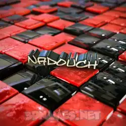 nadouch in Red Checkered style - 3D name wallpaper