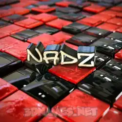 nadz in Red Checkered style - 3D name wallpaper