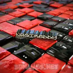 nagireddy in Red Checkered style - 3D name wallpaper