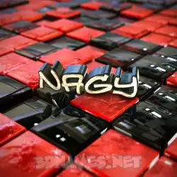 nagy in Red Checkered style - 3D name wallpaper