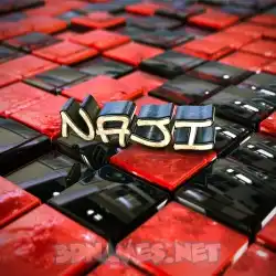 naji in Red Checkered style - 3D name wallpaper