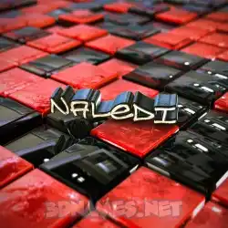 naledi in Red Checkered style - 3D name wallpaper