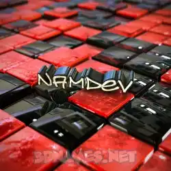 namdev in Red Checkered style - 3D name wallpaper