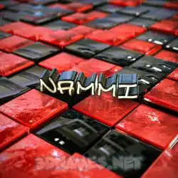nammi in Red Checkered style - 3D name wallpaper